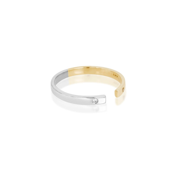 Champagne Diamond 50 50 Open Ring