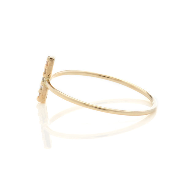Diamond Pavé Staple Ring