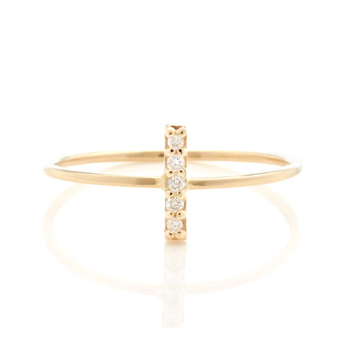 Diamond Pavé Staple Ring