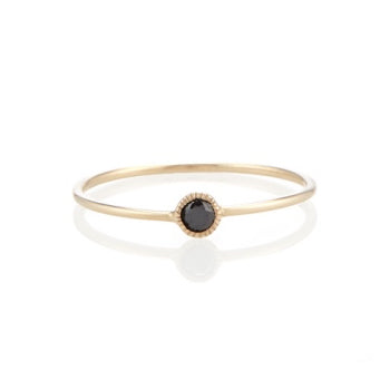 Black Diamond Poppy Ring