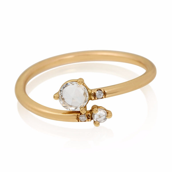 Crossover Diamond Ring