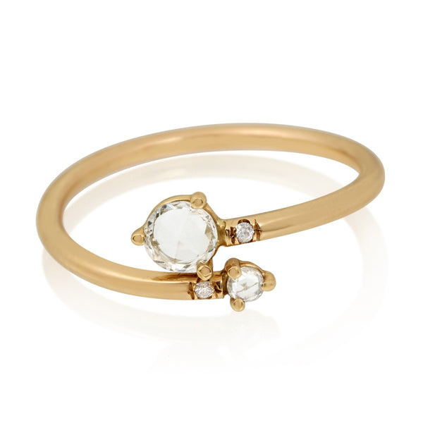 Crossover Diamond Ring