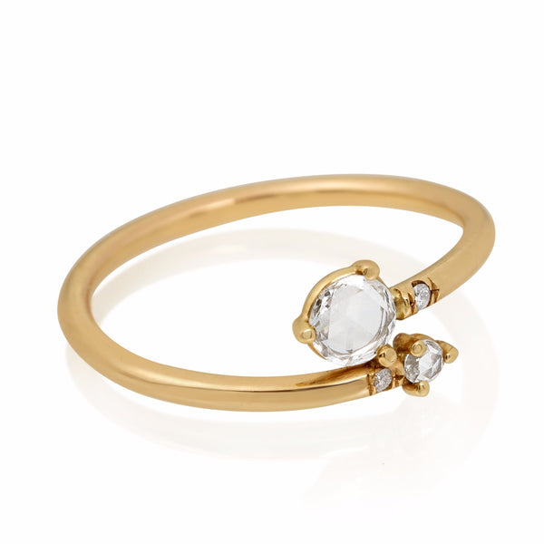 Crossover Diamond Ring