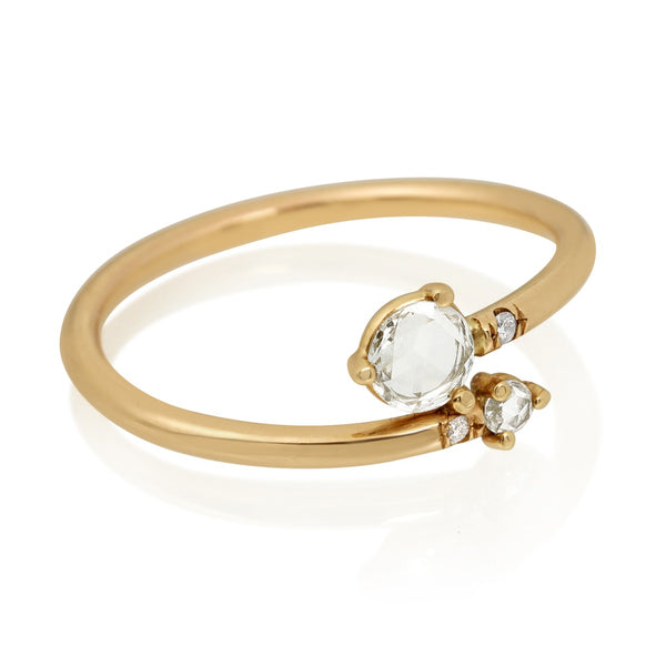 Crossover Diamond Ring