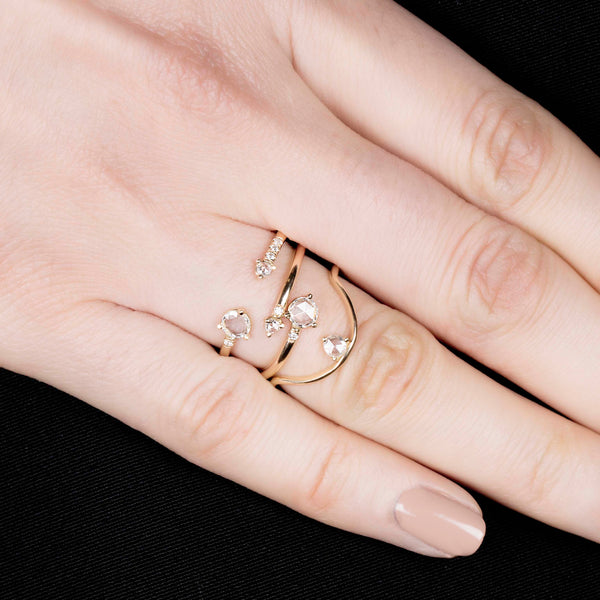 Crossover Diamond Ring