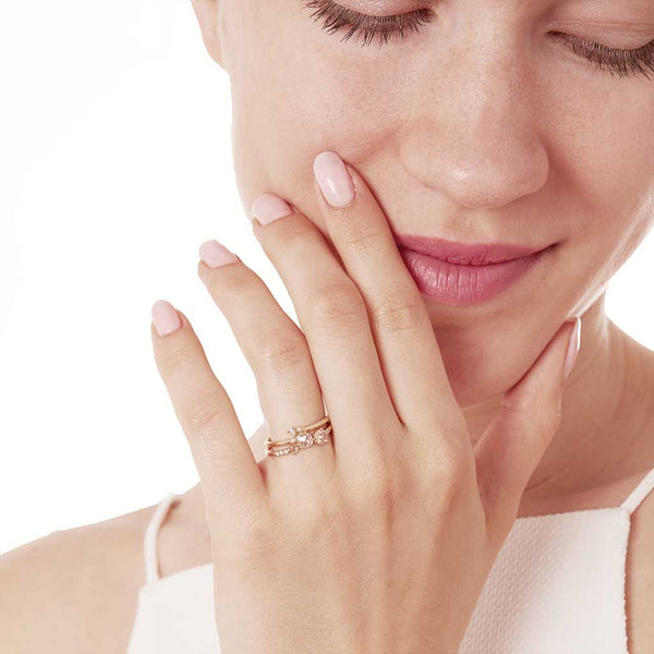 Crossover Diamond Ring
