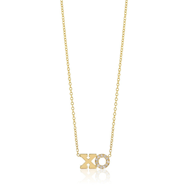 2 Initial Pave Set Necklace