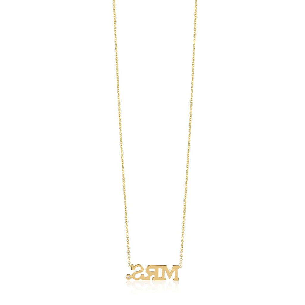 3 Initial and Diamond Necklace